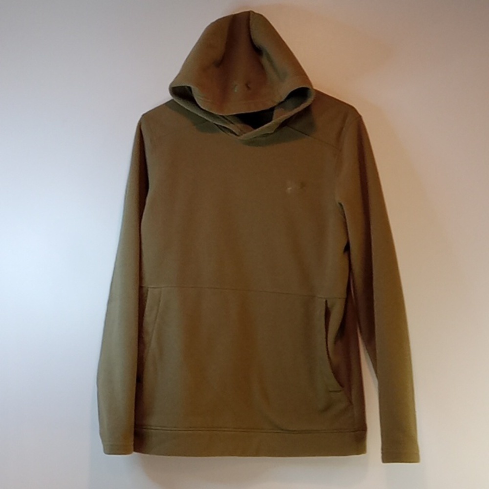 Under Armour Hoodie Fleece Pullover Olive Green Women's Sz Small EUC NICE!